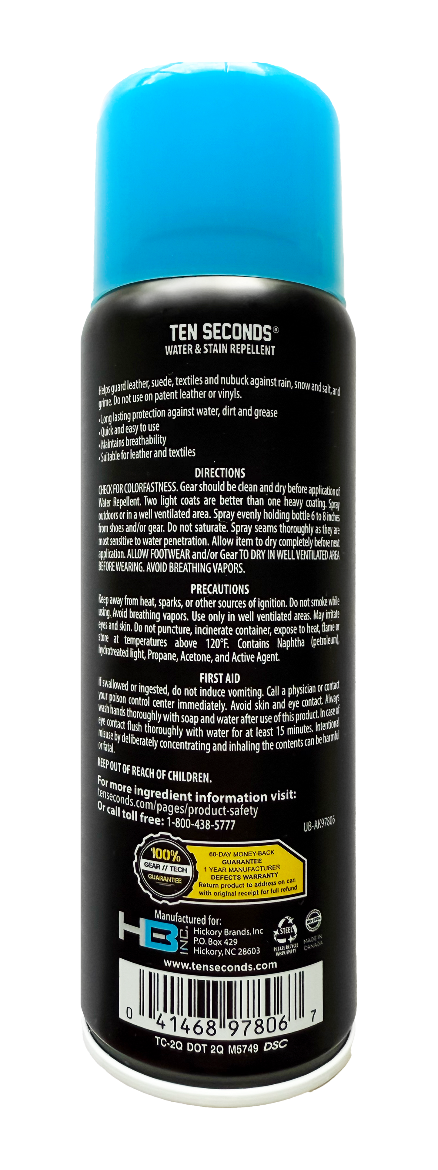 10 Seconds ® Sportline 3-N-1 Water & Stain Repellant