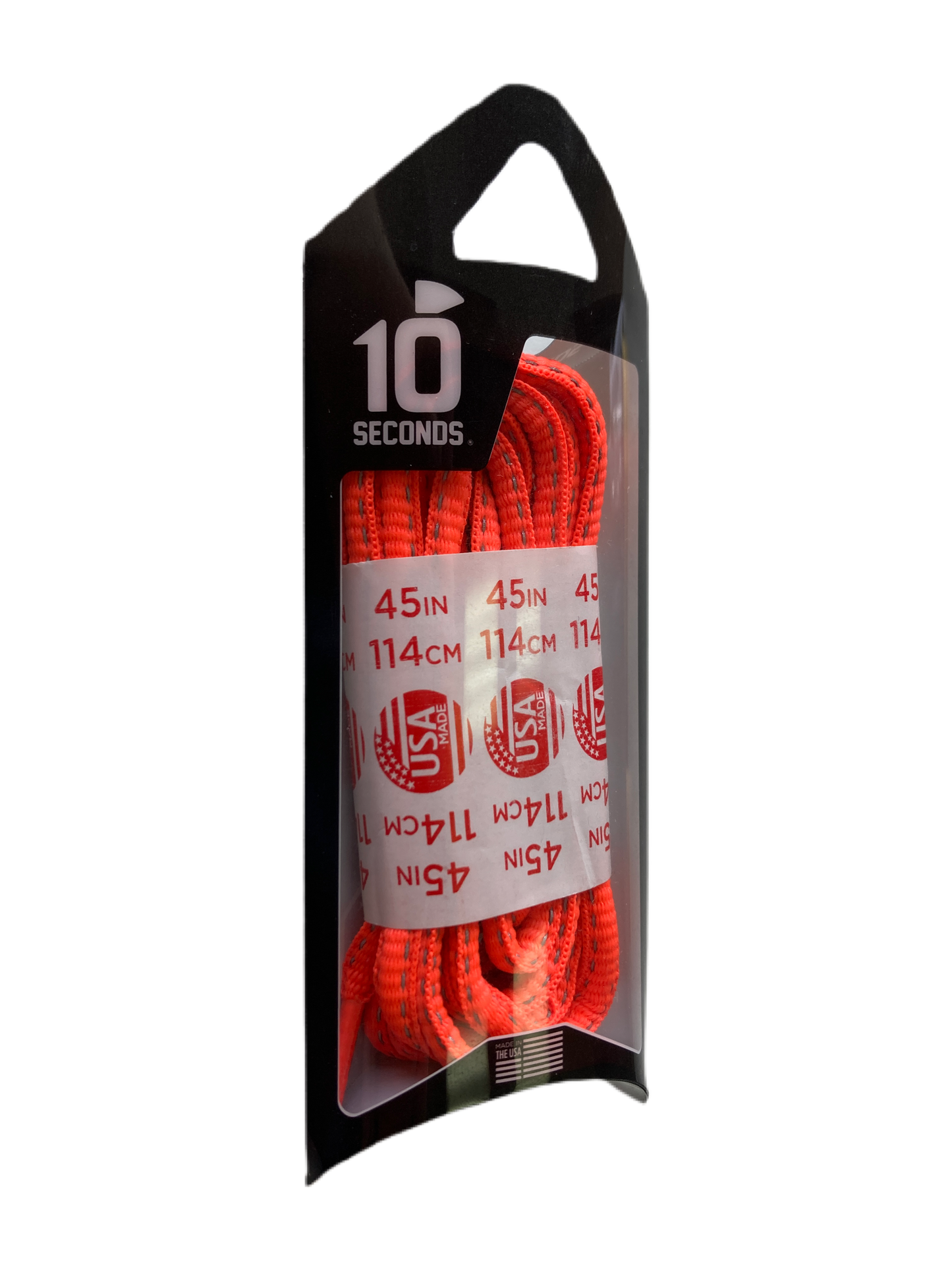 10 Seconds ® Reflexall ® Athletic Oval Laces | Hot Red Reflective
