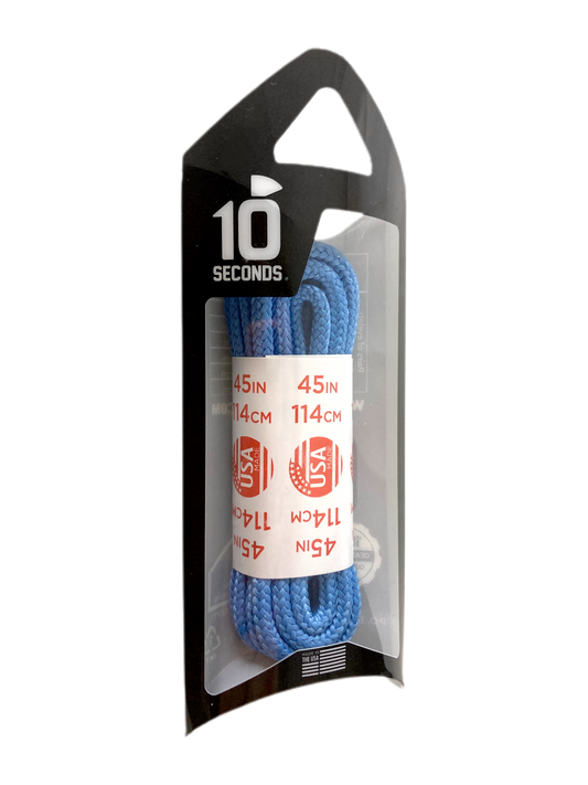 10 Seconds ® Athletic Round Laces | Columbia Blue