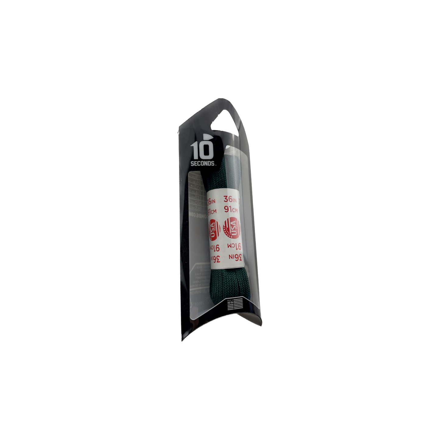 10 Seconds ® Athletic Fashion Flat Tubular Laces | Hunter Green