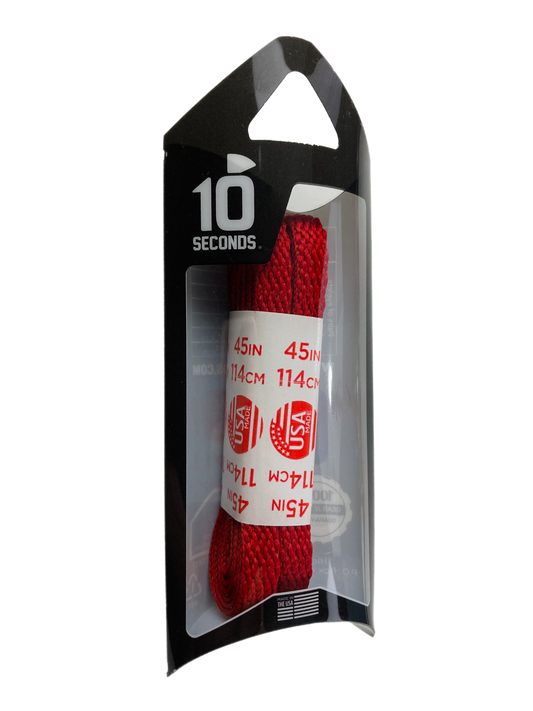 10 Seconds ® All-Pro ® Athletic Flat Laces | Red