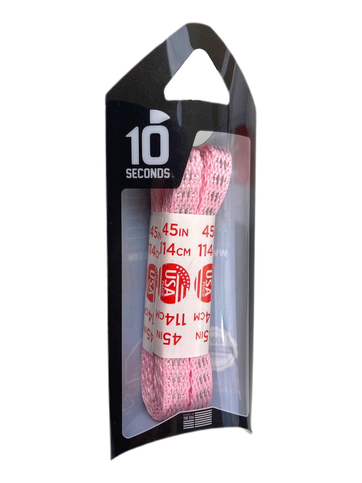 10 Seconds ®  Reflexall ® Athletic Flat Laces | Pink Reflective