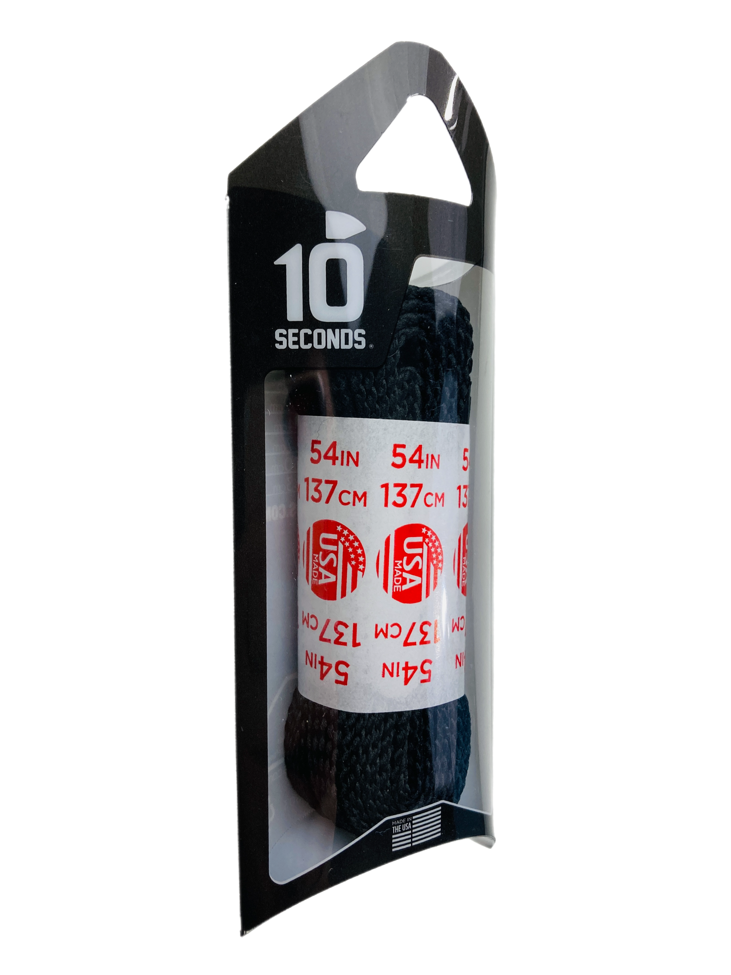10 Seconds ® Athletic Flat Tubular Laces | Black