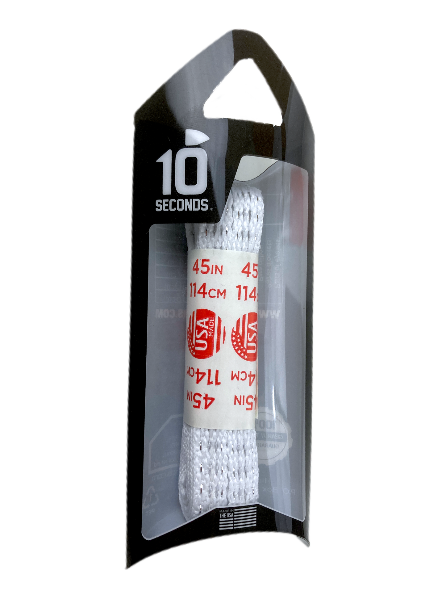 10 Seconds ® Reflexall ® Athletic Flat Laces | White Reflective