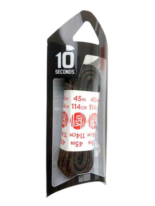 10 Seconds ® Athletic Hiker Laces | Brown/Moss Green