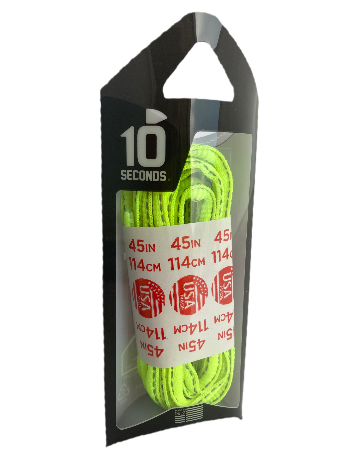 10 Seconds ® Reflexall ® Athletic Oval Laces | Neon Yellow Reflective*