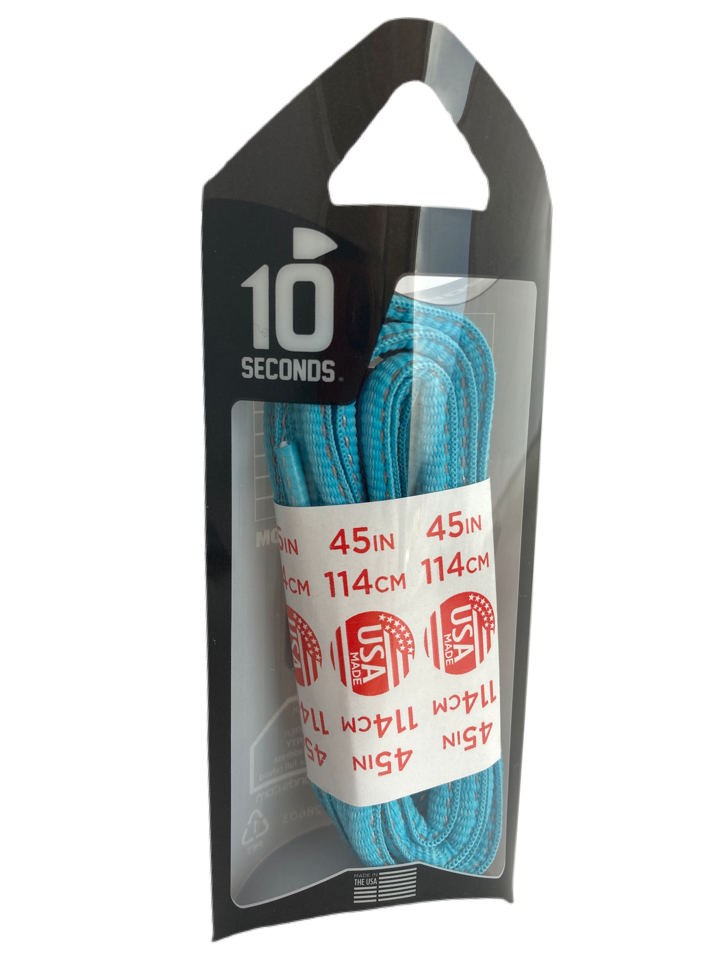 10 Seconds ® Reflexall ® Athletic Oval Laces | Pastel Teal Reflective
