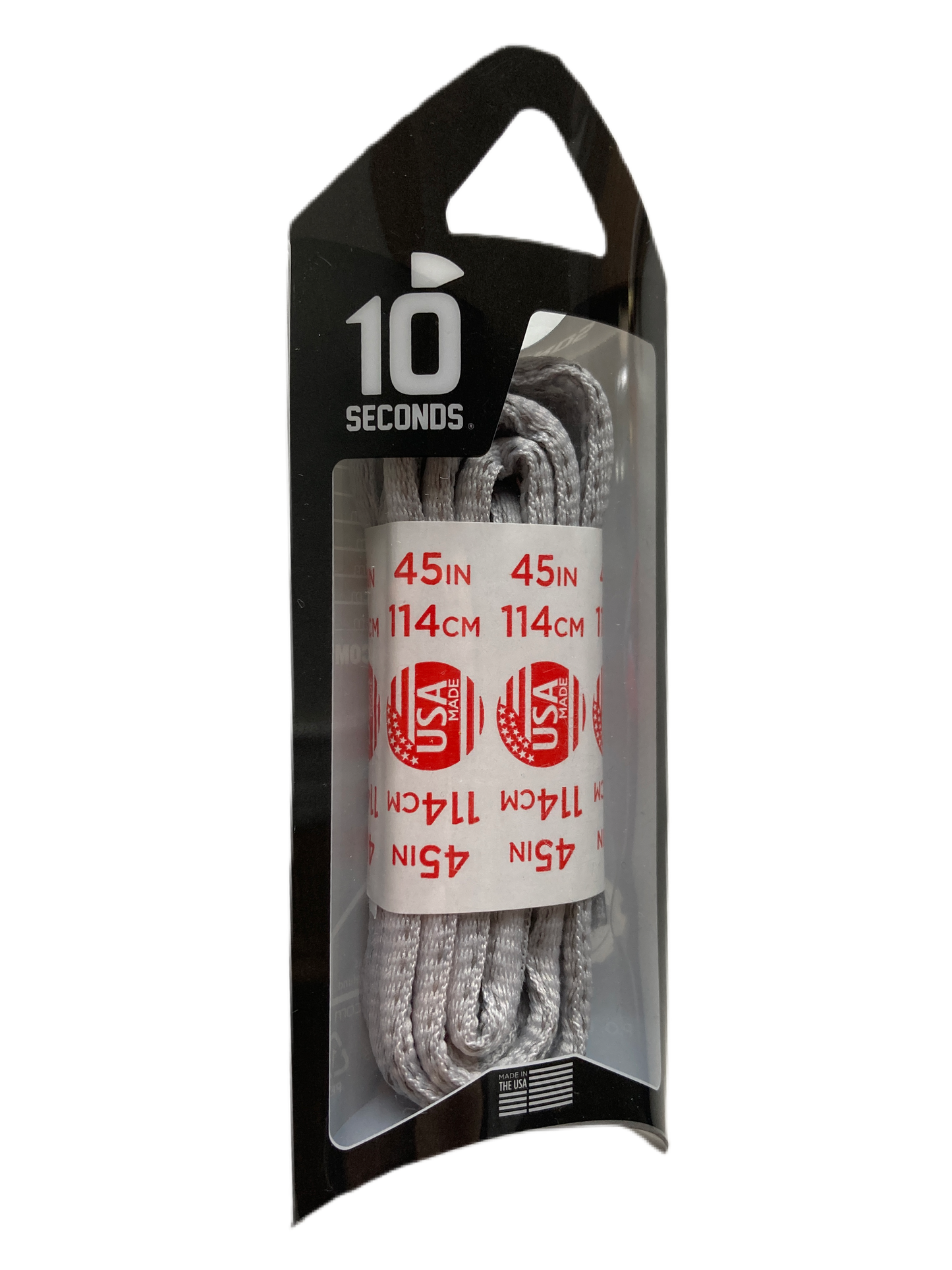 10 Seconds ® Reflexall ® Athletic Oval Laces | Classic Grey Reflective