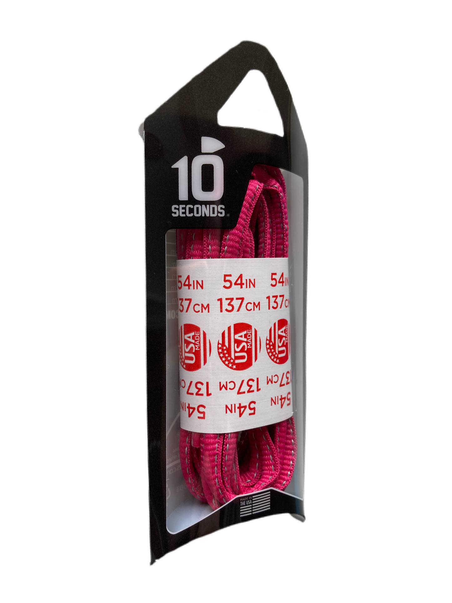 10 Seconds ® Reflexall ® Athletic Oval Laces | Fuchsia Reflective