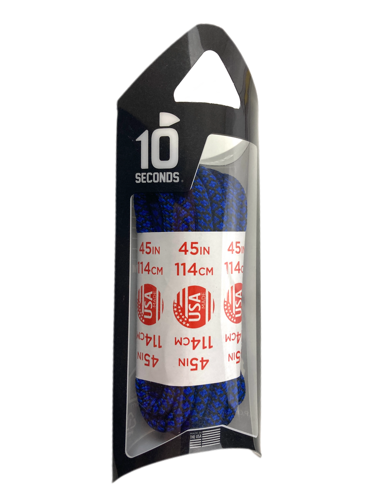 10 Seconds ® Athletic Jumbo Round Laces | Royal Blue/Black Honeycomb