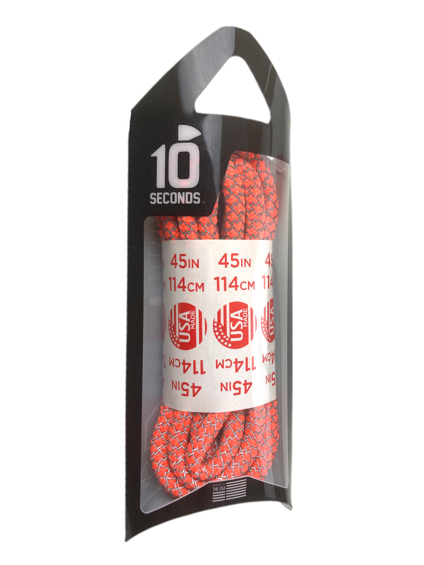 ***SOLD OUT*** 10 Seconds ® Reflexall ® Athletic Jumbo Round Laces | Hot Red Honeycomb Reflective ***SOLD OUT***