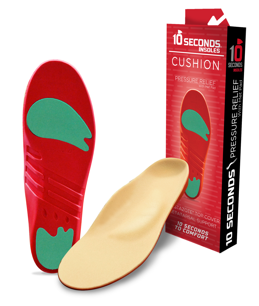 10 Seconds ® Pressure Relief Insoles | Metatarsal Pads