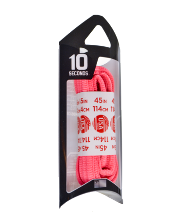 10 Seconds ® Athletic Oval Laces | Neon Pink