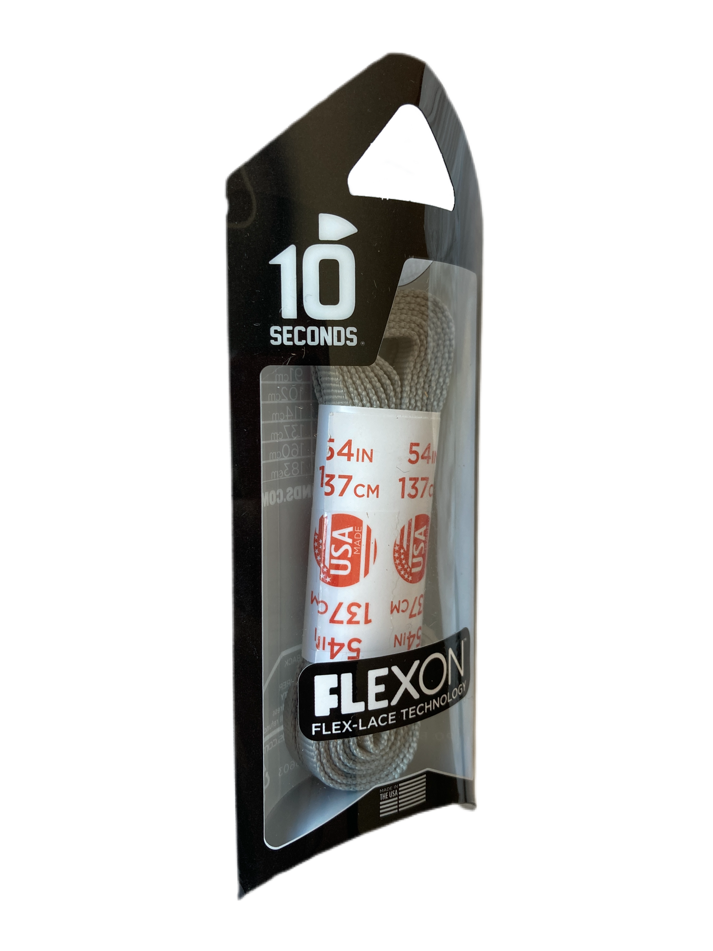 10 Seconds ® Flexon ™ Laces | Classic Grey