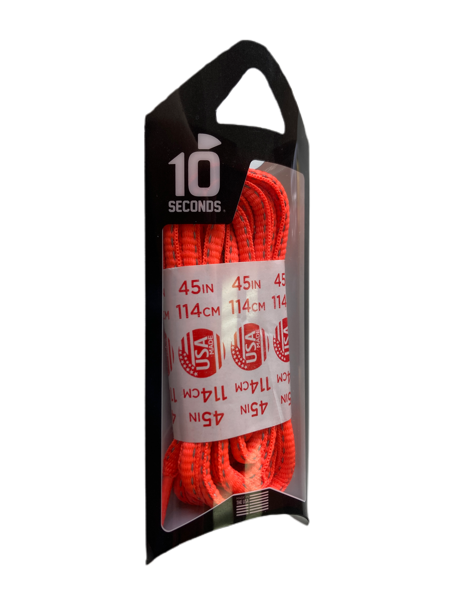 10 Seconds ® Reflexall ® Athletic Oval Laces |  Hot Red Reflective