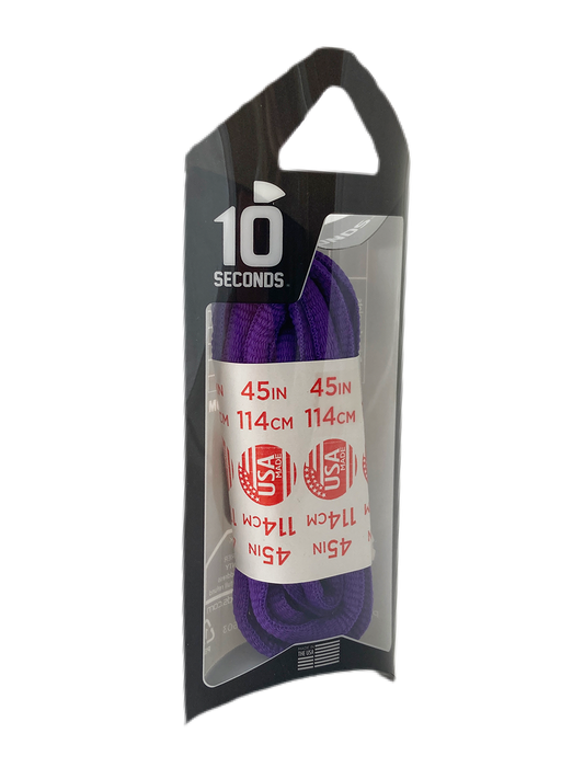 10 Seconds ® Athletic Oval Laces | Purple