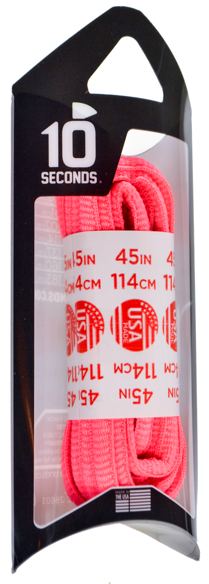 10 Seconds ® Athletic Oval Laces | Neon Pink