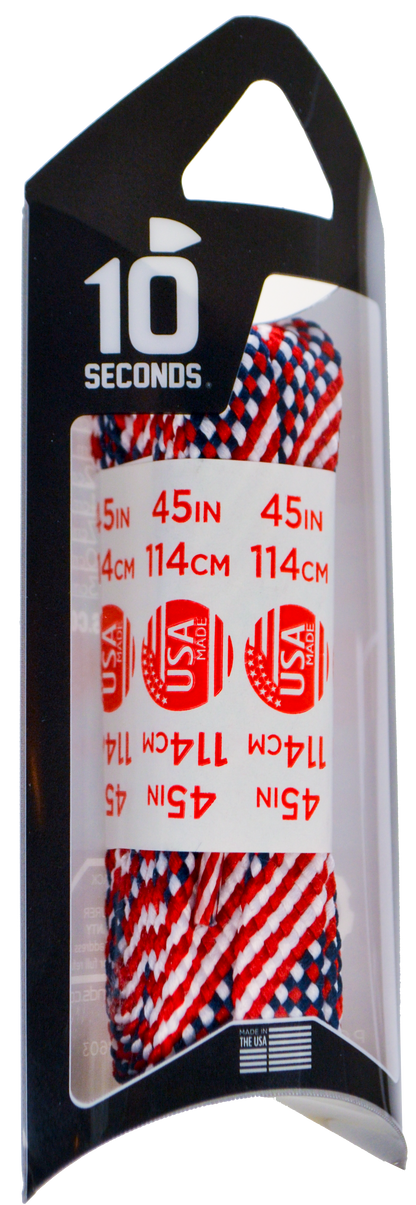 10 Seconds ® All-Pro ® Flat Laces | Stars and Stripes