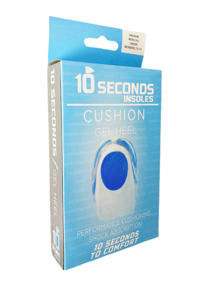 10 Seconds ® Cushion Insoles | Gel Heel Cups
