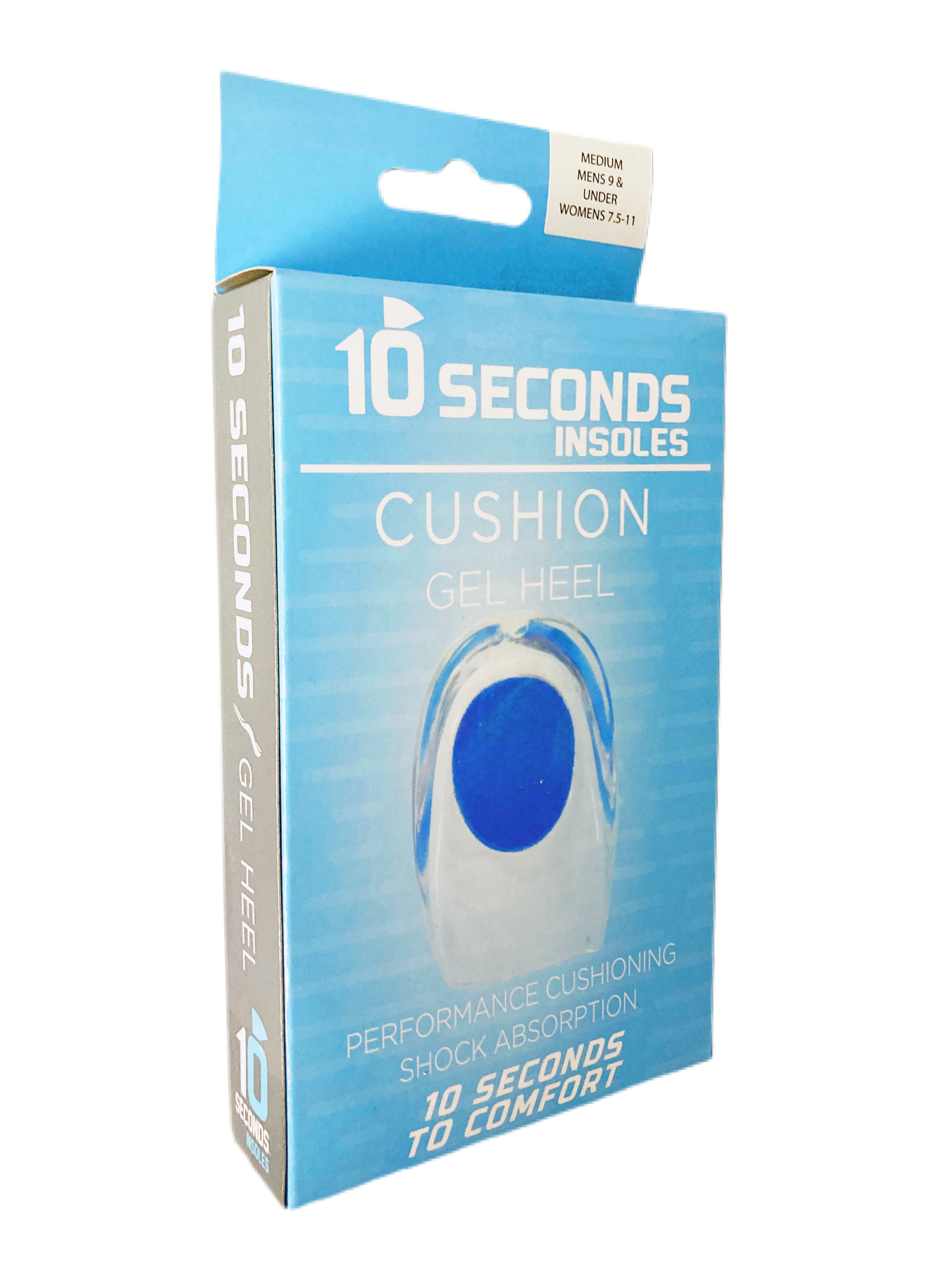 10 Seconds ® Cushion Insoles | Gel Heel Cups