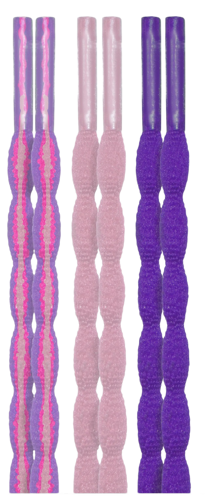 10 Seconds ® Athletic Bubble Laces | Multi/Pink/Purple - 3 Pack