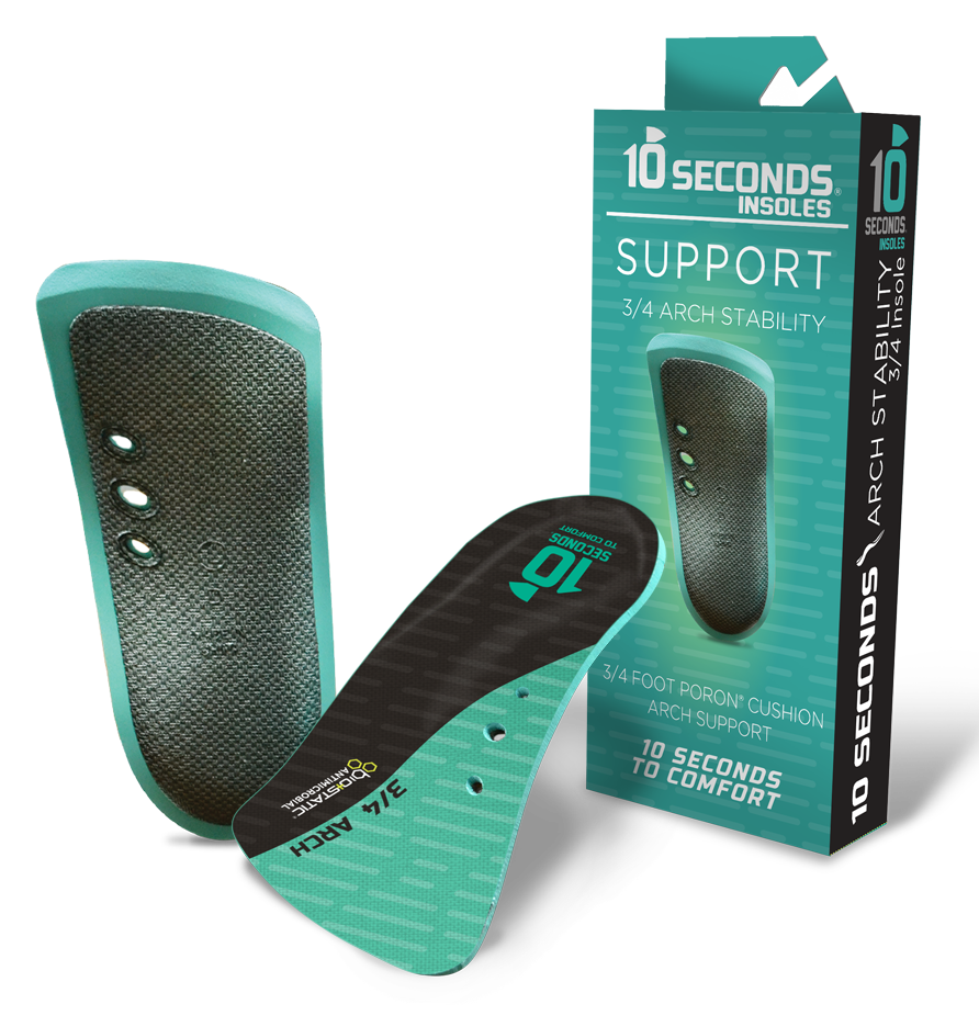10 Seconds ® 3/4 Arch Stability [Plantar Relief] Insoles