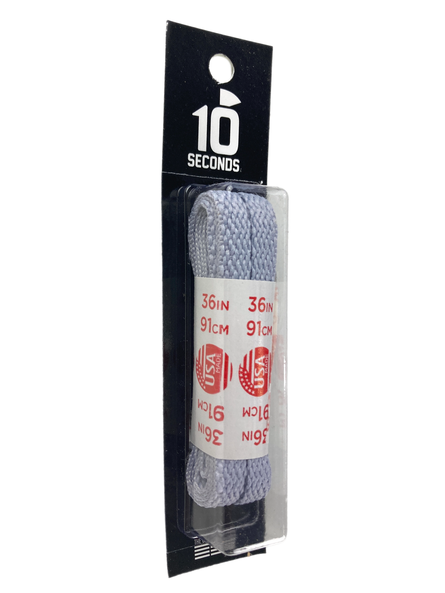 10 Seconds ® All-Pro ® Athletic Flat Laces | Silver [Blister Pack]