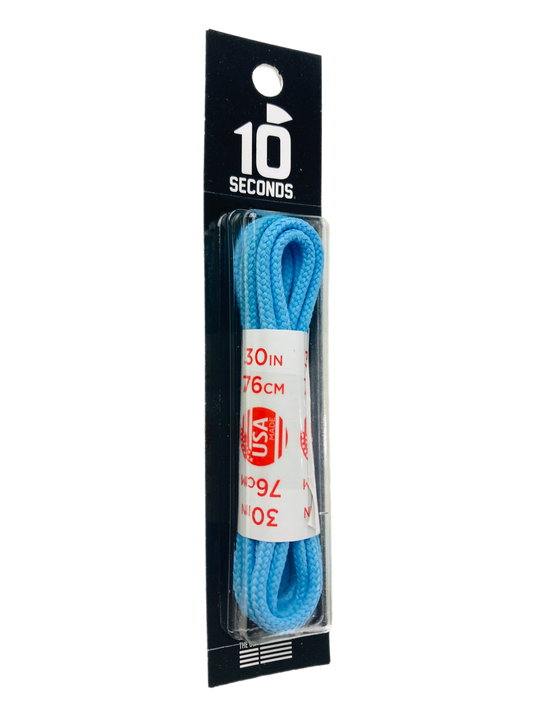 10 Seconds ® Round Dress Laces | Waxed Carolina Blue