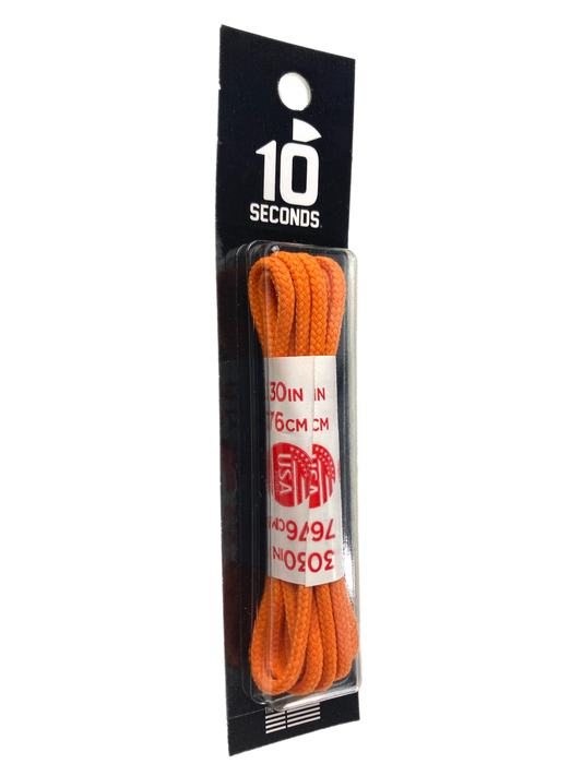 10 Seconds ® Round Dress Laces | Waxed Oliver Orange