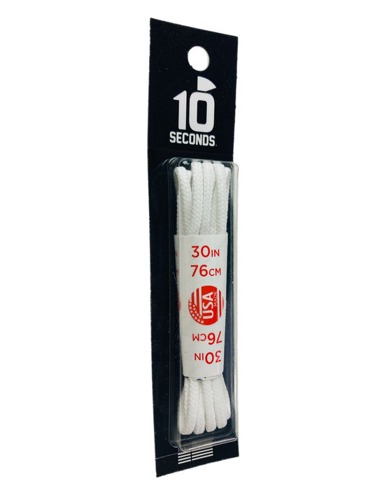 10 Seconds ® Round Dress Laces | Waxed White