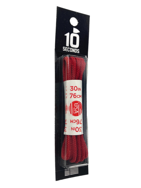 10 Seconds ® Round Dress Laces | Waxed Red