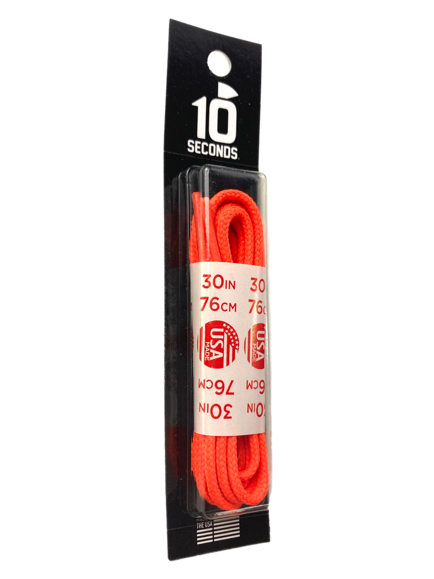 10 Seconds ® Round Dress Laces | Waxed Neon Orange