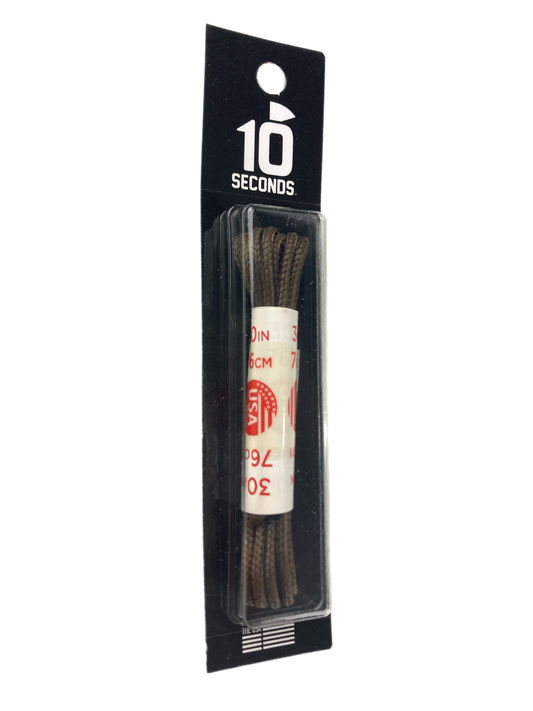 10 Seconds ® Round Dress Laces | Waxed Brown