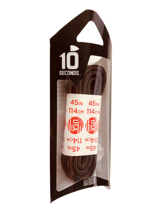 10 Seconds ® Athletic Round Laces | Brown
