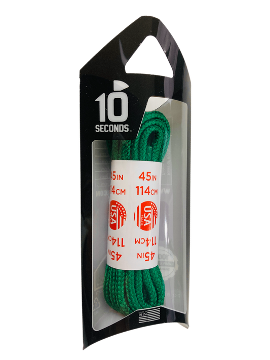 10 Seconds ® Athletic Round Laces | Kelly Green