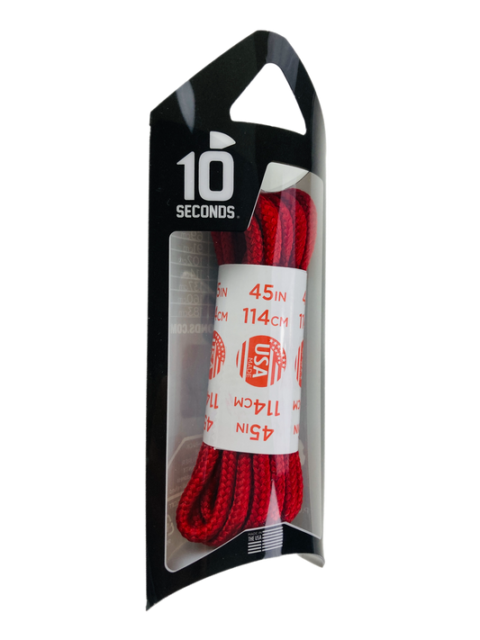 10 Seconds ® Athletic Round Laces | Red