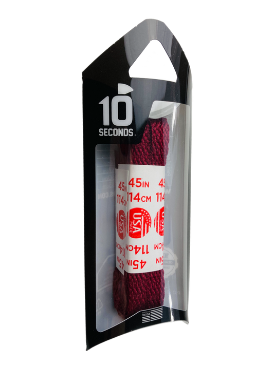 10 Seconds ® All-Pro ® Athletic Flat Laces | Maroon