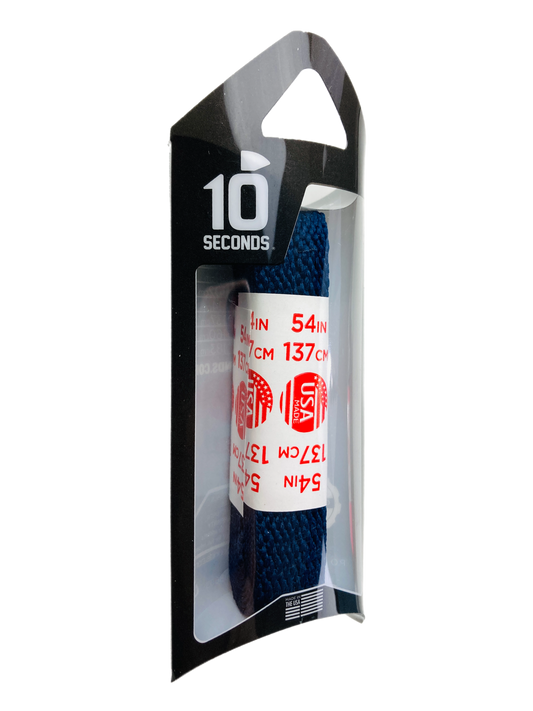 10 Seconds ® All-Pro ® Athletic Flat Laces | Navy