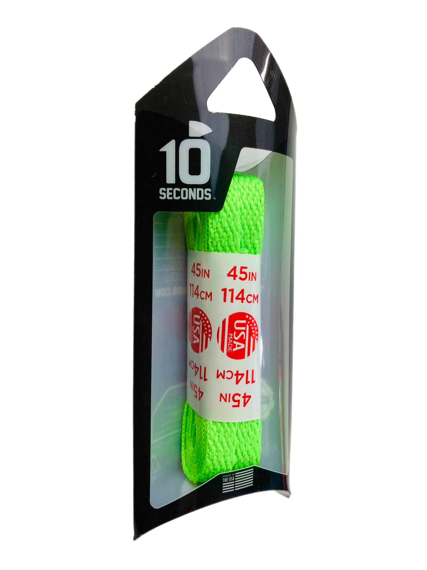 10 Seconds ® All-Pro ® Athletic Flat Laces | Neon Green