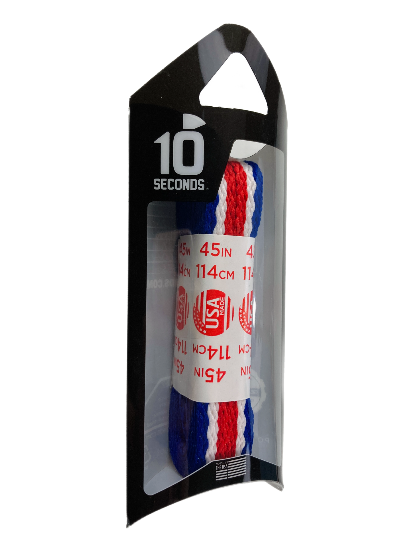 10 Seconds ® All-Pro ® Athletic Flat Laces | Red/White/Blue