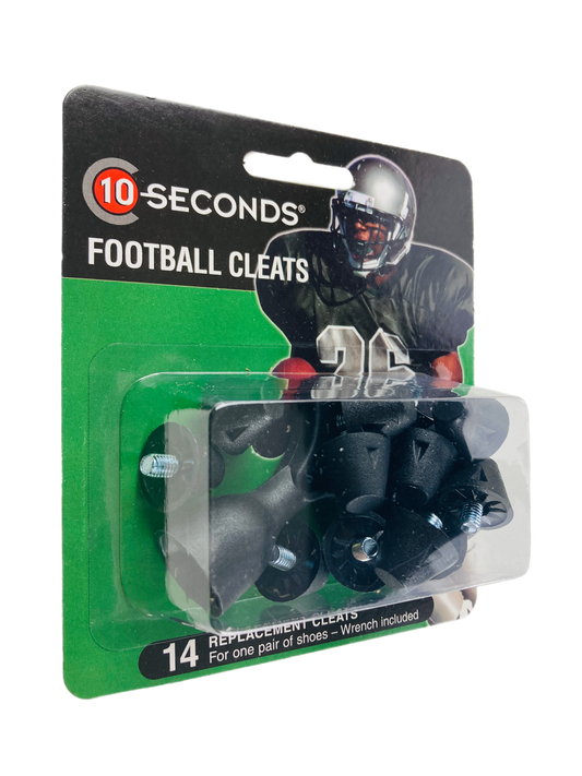 10 Seconds ® Football Cleats 1/2" | Black