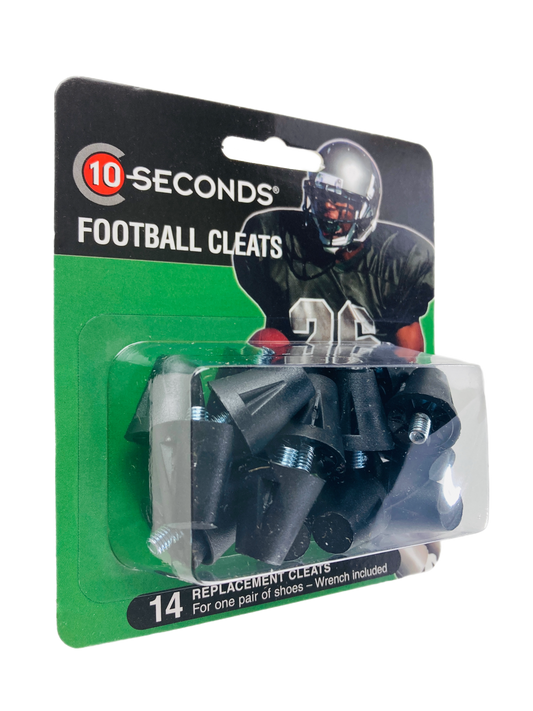 10 Seconds ® Football Cleats 3/4" | Black