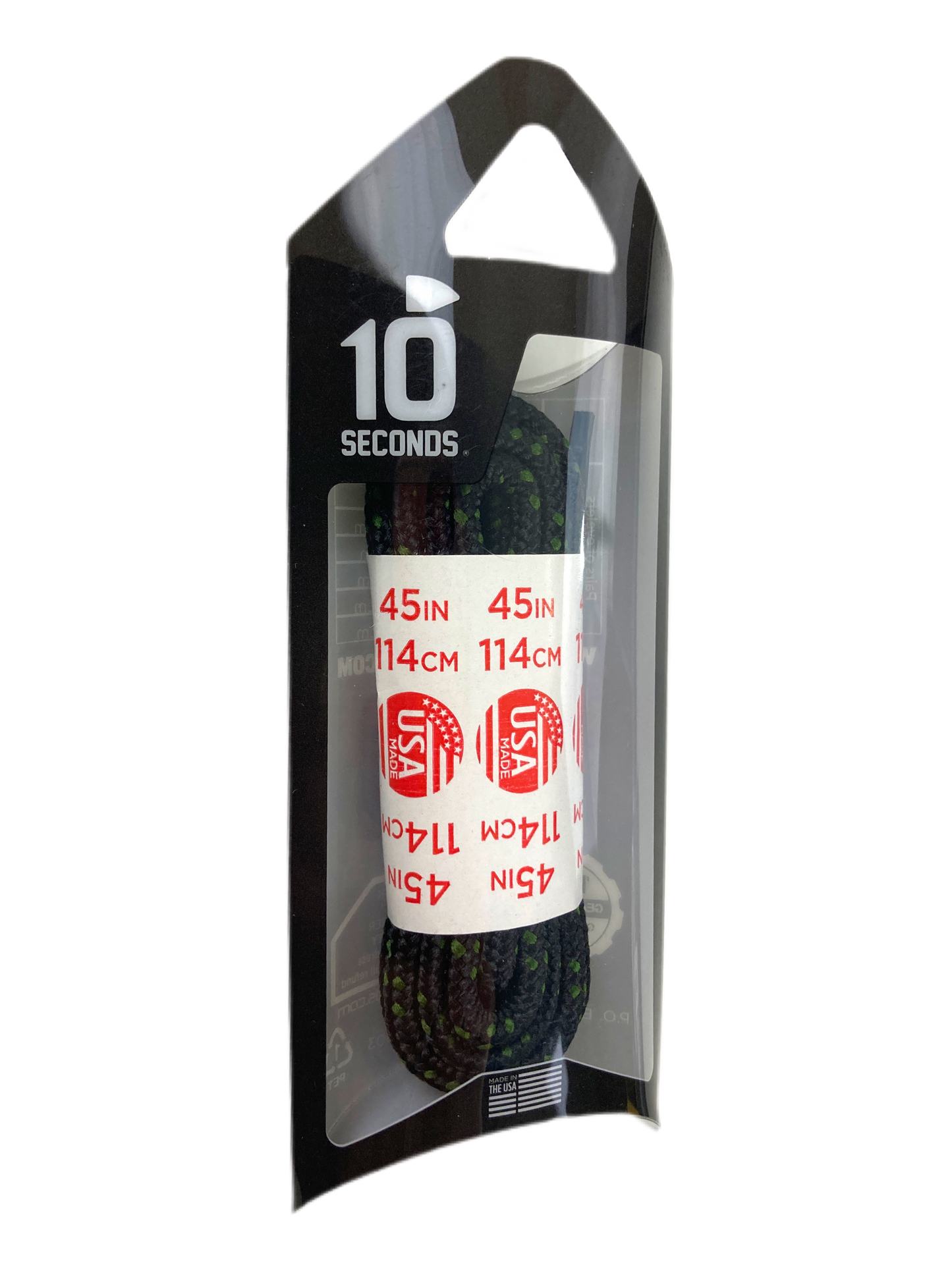 10 Seconds ® Athletic Hiker Laces | Black/Moss Green