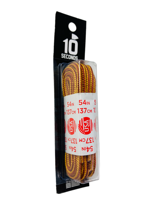 10 Seconds ® Nylon Boot Laces | Gold n' Tan
