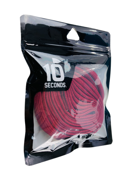 10 Seconds ® Athletic Hockey / Skate / Lacrosse Lace | Maroon