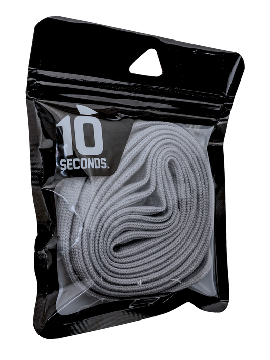 10 Seconds ® Hockey / Skate / Lacrosse Lace | Silver