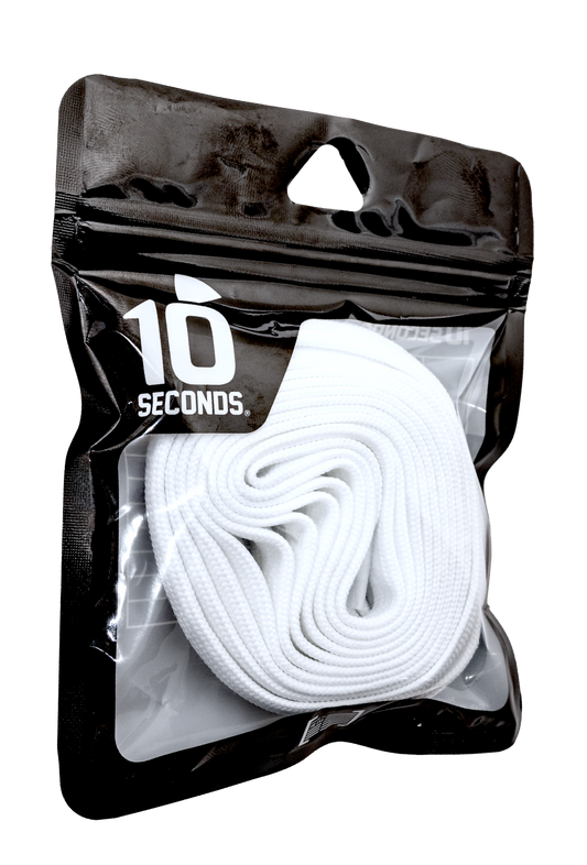 10 Seconds ® Hockey / Skate / Lacrosse Lace | White