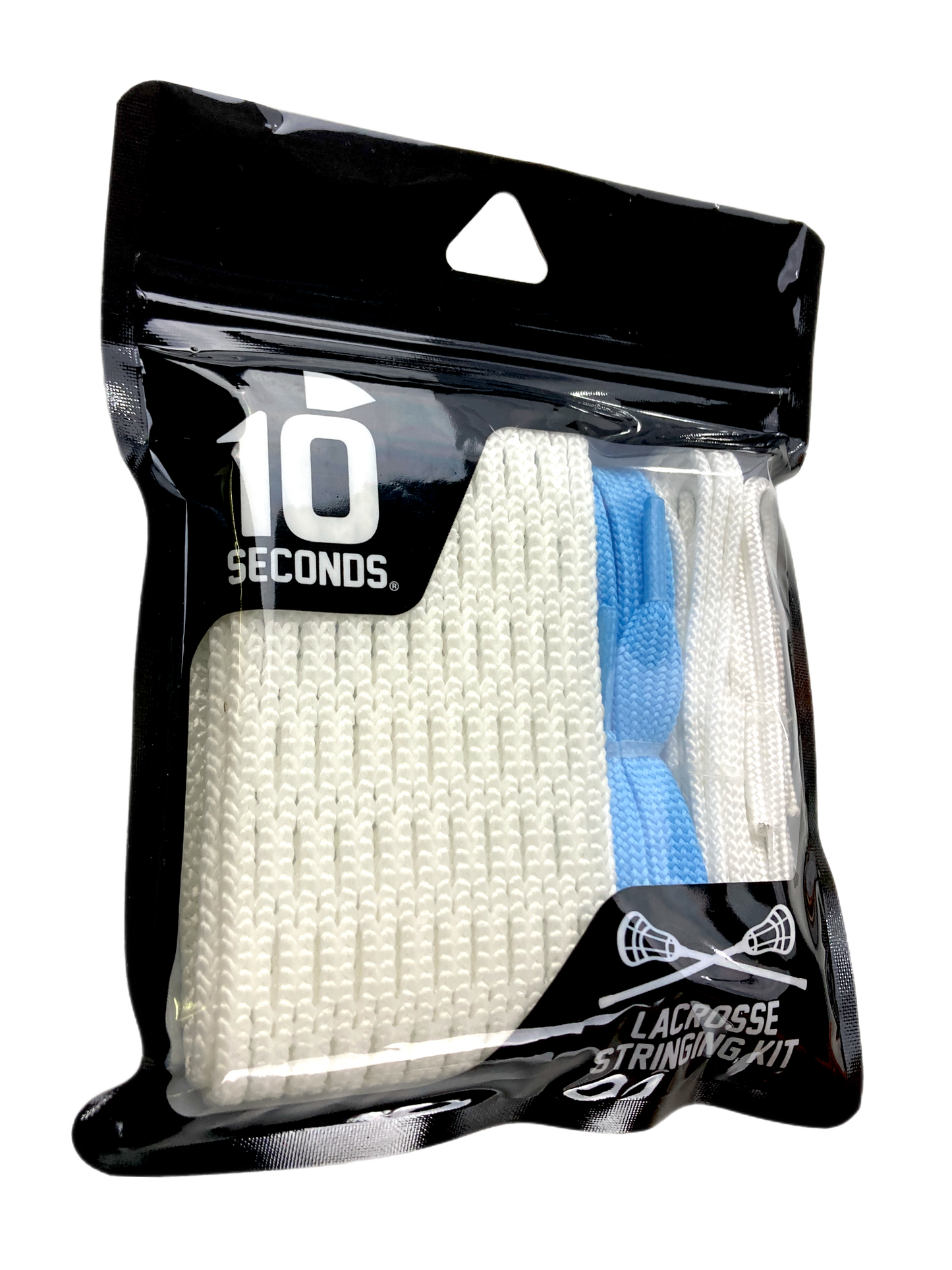 10 Seconds ® Proline Lacrosse Stringing Kit | Carolina Blue & White