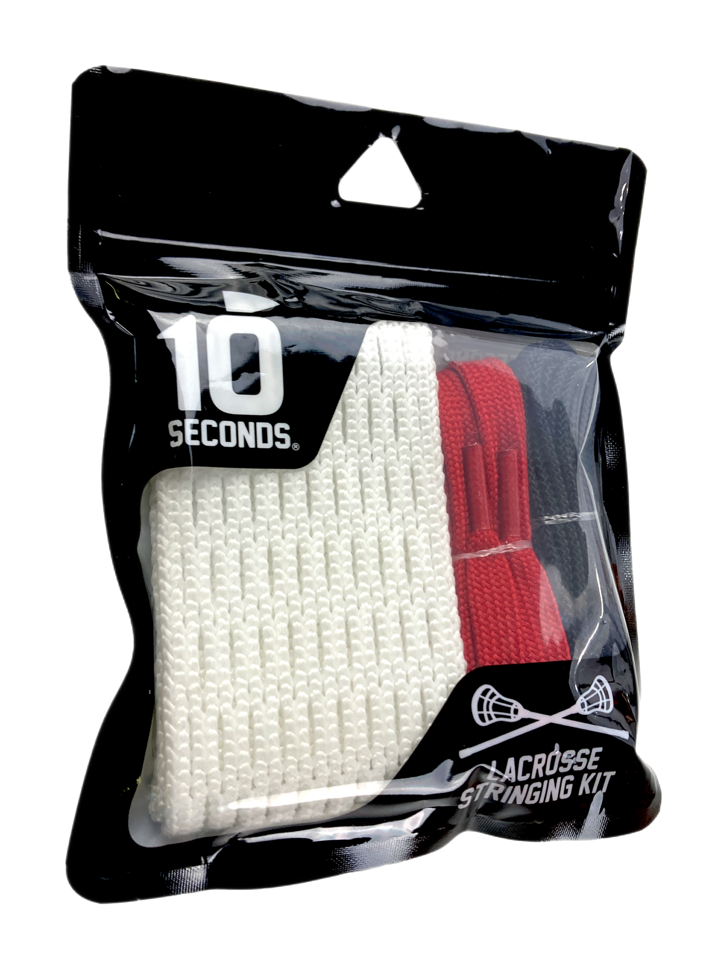 10 Seconds ® Proline Lacrosse Stringing Kit | Red & Black