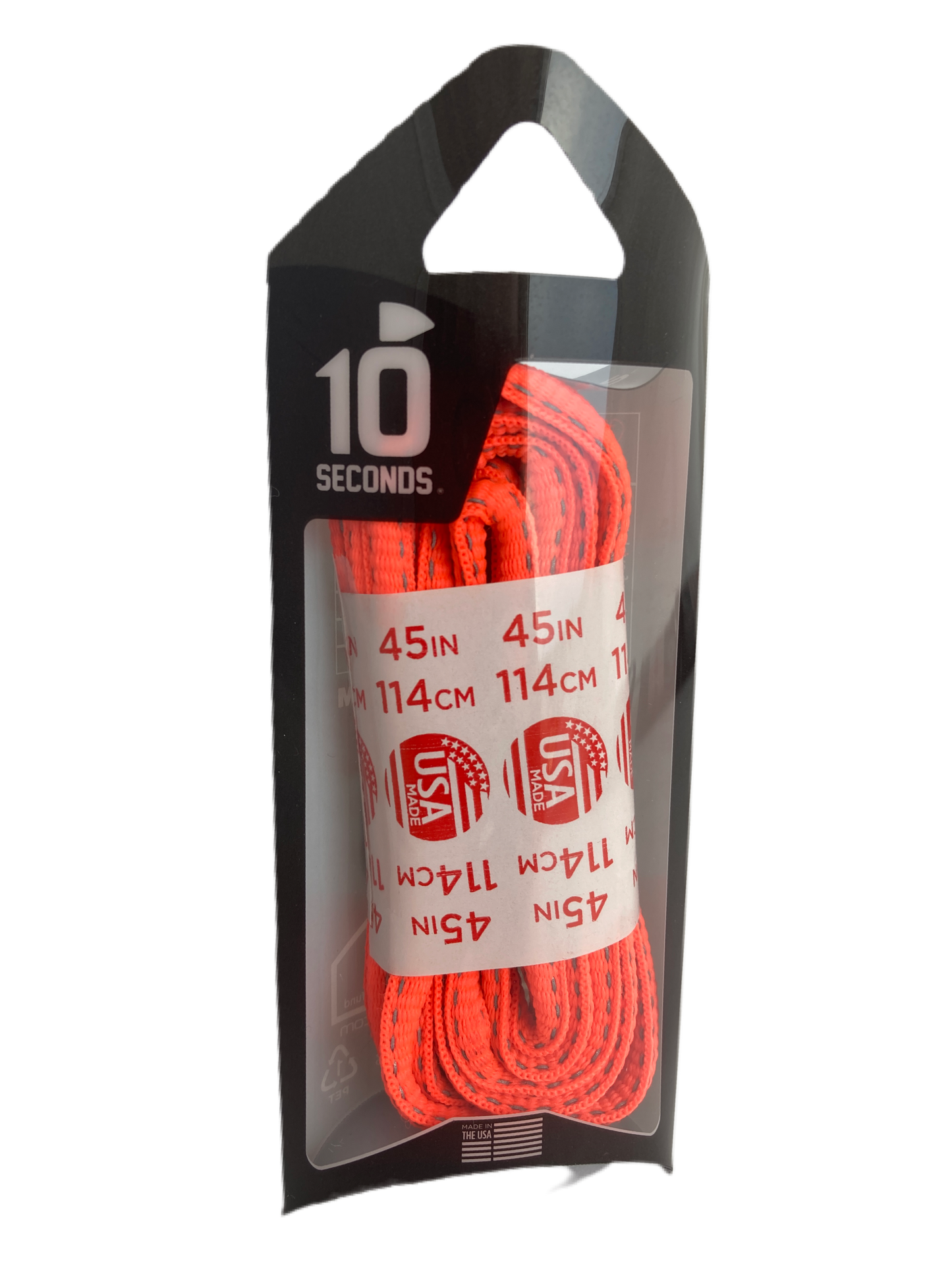 10 Seconds ® Reflexall ® Athletic Oval Laces |  Hot Red Reflective